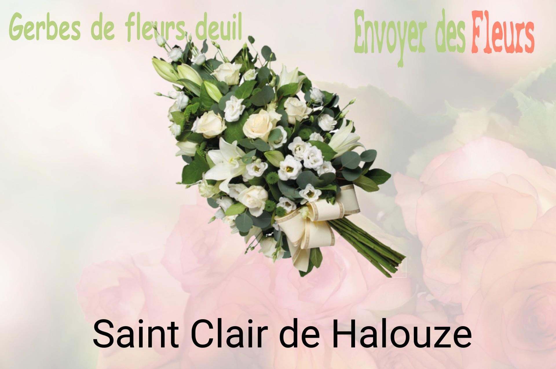 Gerbe de fleurs de deuil livrée à Saint-Clair-de-Halouze